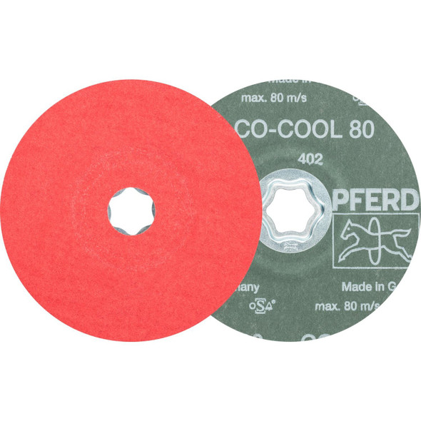 Pferd Tools Combiclick Fiber Disc,5",Co-Cool,80 Grit 40736 Pack of 25