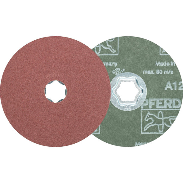 Pferd Tools Combiclick Fiber Disc,4-1/2",Al/Oxd,120 40097 Pack of 25