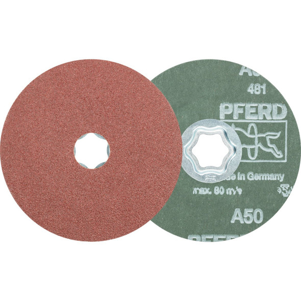 Pferd Tools Combiclick Fiber Disc,4-1/2",Al/Oxd,50 40093 Pack of 25