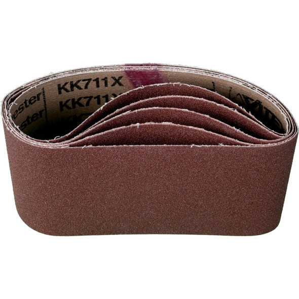 3-1/2" x 15-1/2" Coated Portable Belt - Aluminum Oxide - 80 Grit Pack of 10