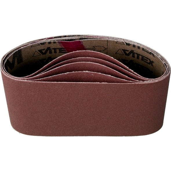 3-1/2" x 15-1/2" Coated Portable Belt - Aluminum Oxide - 120 Grit Pack of 10