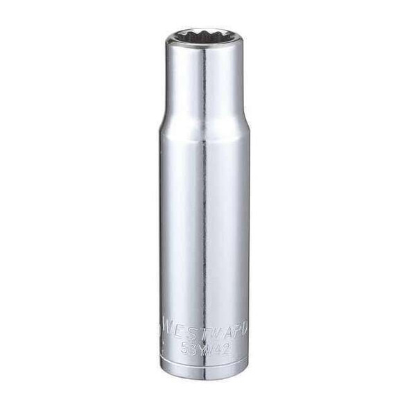 Westward 1/2" Drive, Metric Socket, 12mm Socket Sz, 12 Pts 53YV42