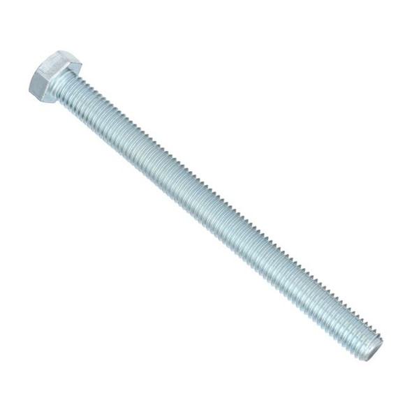 Grade 5, 1/2"-13 Hex Head Tap Bolt, Zinc Plated Steel, 6 in L, 5 PK