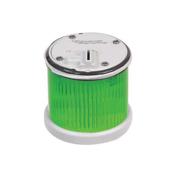 Stacklight Warning Light, 120V AC, Green, 70 mm Dia., 3 1/8 in Height, LED