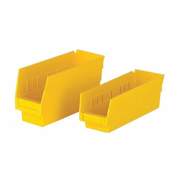 Shelf Storage Bin, Polypropylene, Blue, 6 in H, 8 3-8 in W, 11 5-8 in L  QSB207BL