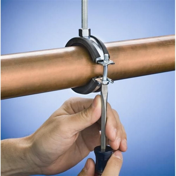 Nvent Caddy EZ-Riser Cushioned Pipe Clamp,Pipe Size 1-2 In 454004