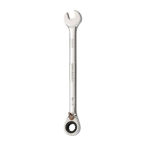 Westward Ratcheting Wrench, Combination, SAE, 5/16" 54PP33