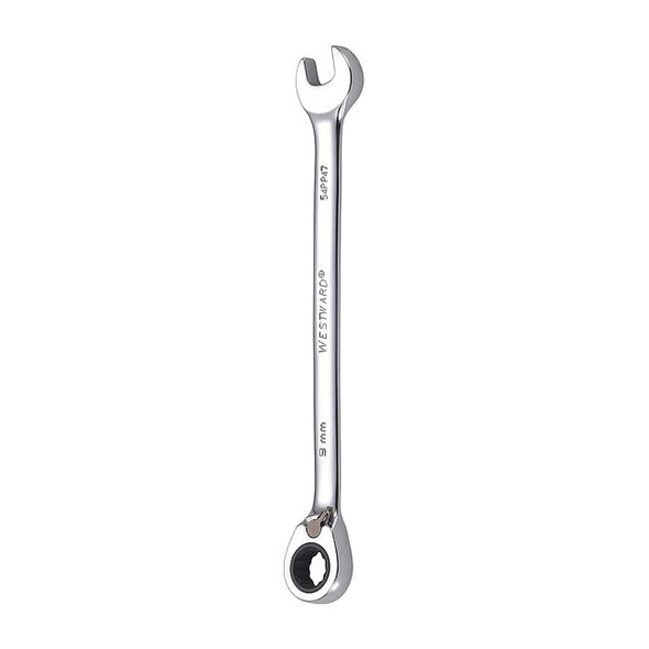 Westward Ratcheting Wrench, Combination, Metric, 9m 54PP47
