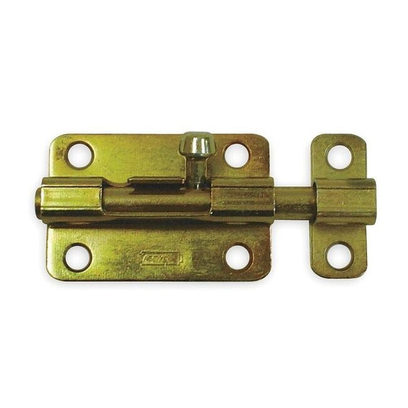 Manufacturer Varies Barrel Slide Bolt,Yellow Zinc,3 In. L 1VZX6 Pack of 2