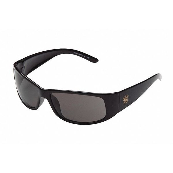 Elite, Safety Glasses, Anti-Fog & Anti-Scratch, Gray Lens, Black Frame, Full-Frame
