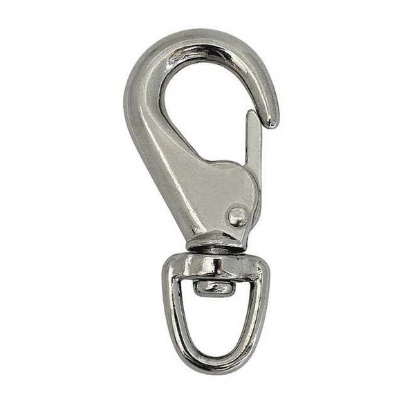 Lucky Line Utility Spring Hook, Zinc, 1 in Eye Dia 4FCF4 Pack of 5