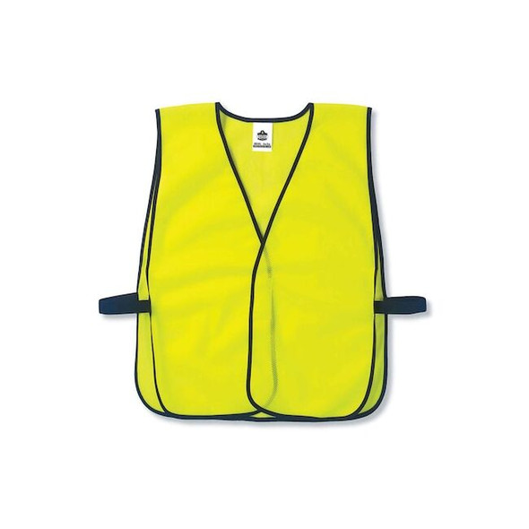 Ergodyne Non-Certified Economy Vest,Lime 8010HL Pack of 3