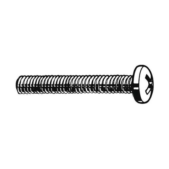#4-40 x 9/16 in Phillips Pan Machine Screw, Plain 18-8 Stainless Steel, 100 PK
