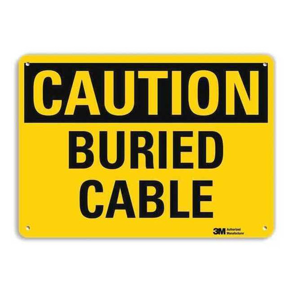 Caution Sign, 7 in H, 10 in W, Vertical Rectangle, English, U4-1098-RA_10X7