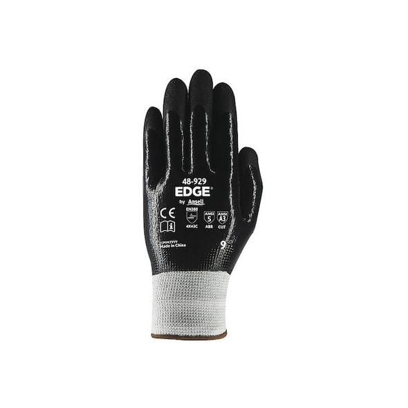 Edge Gloves, Nitrile, Rough, Palm, Black/Red, 8 1 PR 48-919 Pack of 12