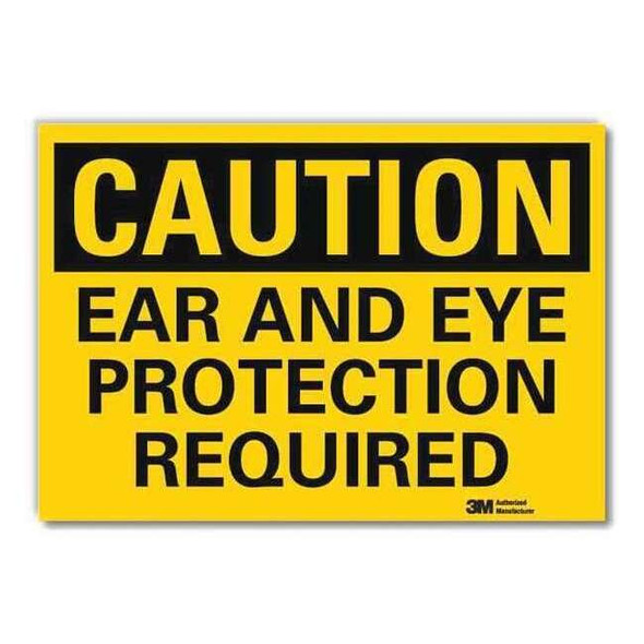 Lyle Safety Sign,Ear Eye Protection,10in.W U4-1225-RD_10X7