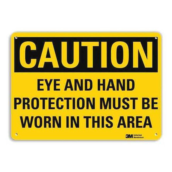Lyle Safety Sign,Eye Hand Protection,7in.H U4-1274-RA_10X7