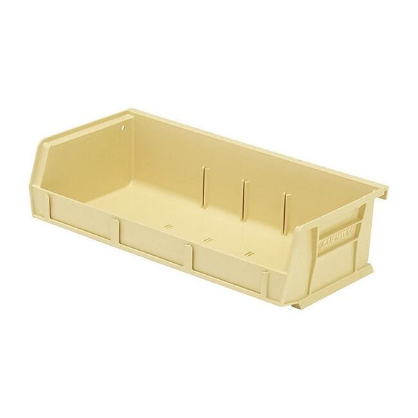 Hang & Stack Storage Bin, polypropylene, Ivory, 3 in H, 11 in W, 5 3/8 in L