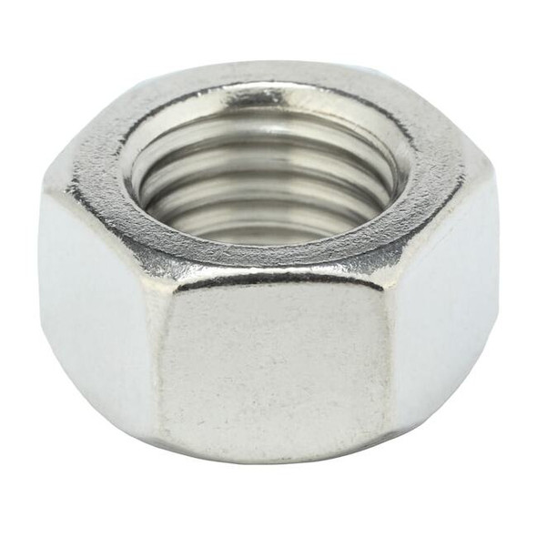 Hex Nut, 1"-8, 18-8 Stainless Steel, Not Graded, Plain, 55/64 in Ht, 5 PK