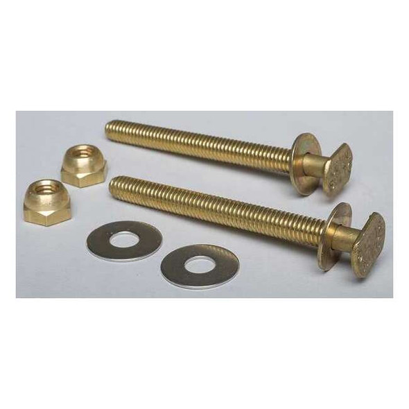Hercules Bolts, 3.5 in L, 0.375 in W, Brass 90174C