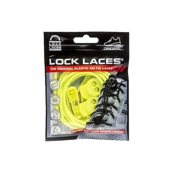 Lock Laces Safety Shoe Laces,Neon Yellow,48" L,PR YEL48