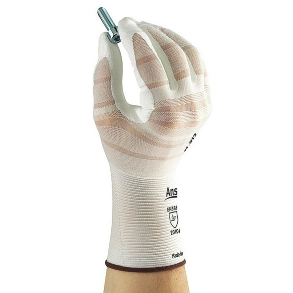 Coated Gloves, Foam Nitrile, Smooth, Palm, 3 Abrasion Level, White, S (7) 1 PR  11-812