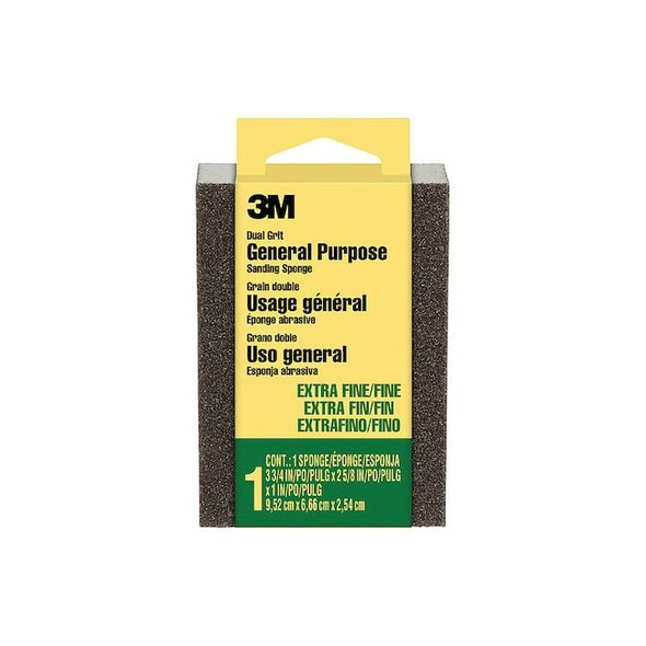 3m Sanding Sponge,3 3/4" L,2 5/8" W 907-ESF Pack of 24