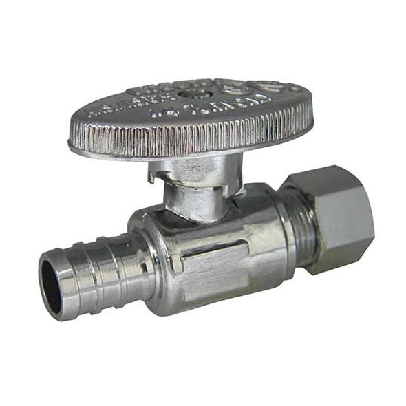Kissler 1/4-Turn Stop, Straight, 1/2 Inx3/8 In 88-9020