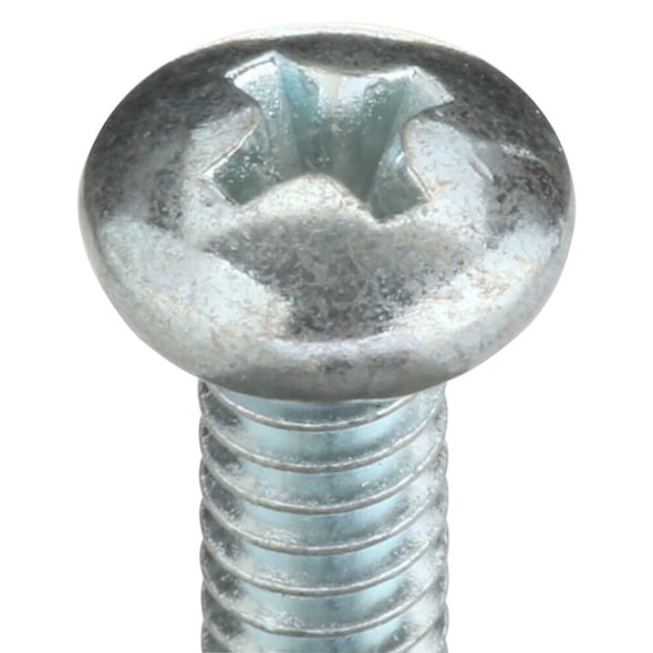 #10-24 x 3-4 in Phillips Pan Machine Screw, Zinc Plated Steel, 100 PK  U24522.019.0075