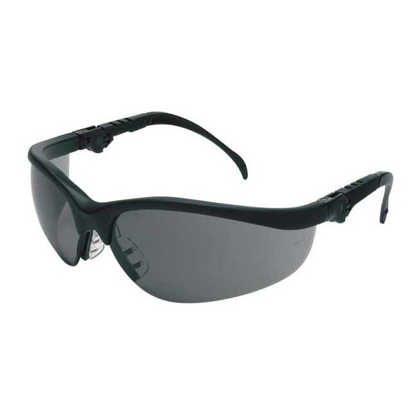 Klondike (KD3), Safety Glasses, Anti-Scratch, Gray Lens, Black Frame, Half Frame