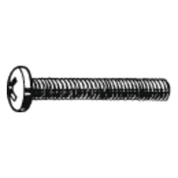 #10-24 x 1-1/4 in Phillips Pan Machine Screw, Plain 18-8 Stainless Steel, 100 PK