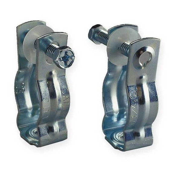 Nvent Caddy Clamp, Conduit; EMT; Pipe Use, 2 in, Steel, Galvanized CD5B
