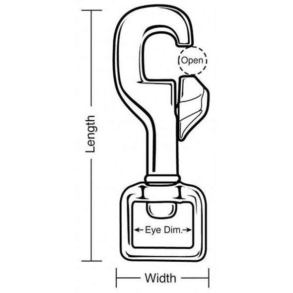 Lucky Line Panic Release Snap, Zinc, Swivel Eye 4GGL2 Pack of 5