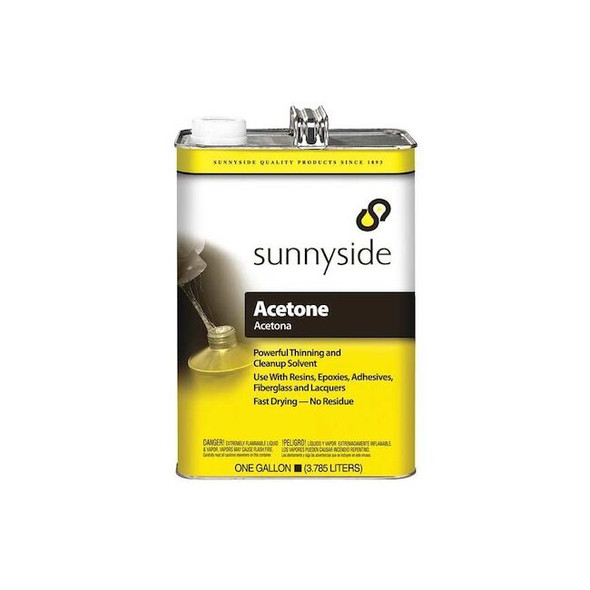 Sunnyside Cleanup Solvent, Acetone, 1 qal, Can, Clear 840G1 Pack of 6