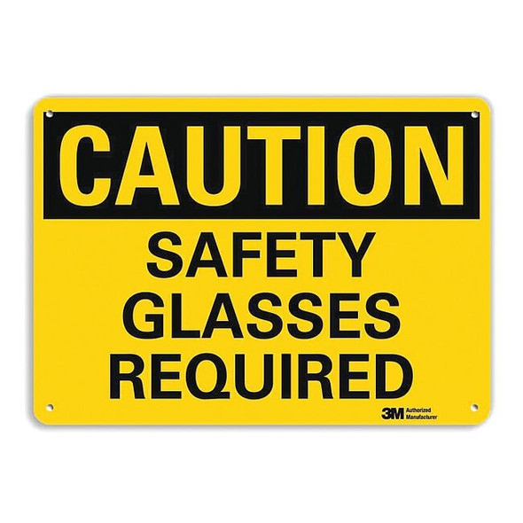 Safety Sign, 7 in Height, 10 in Width, Aluminum, Vertical Rectangle, English