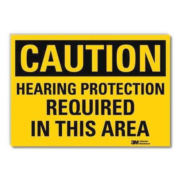 Lyle Safety Sign,Hearing Protectin Area,10inW U4-1400-RD_10X7