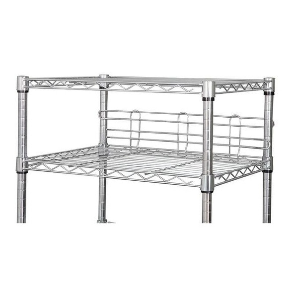 Manufacturer Varies Shelf Side/Back Ledge 24",Chrome,2PK 5GRN1