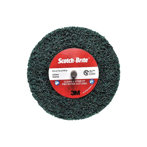 4" dia. Green 100 grit Extra Coarse Aluminum Oxide Quick Change Disc Pack of 10