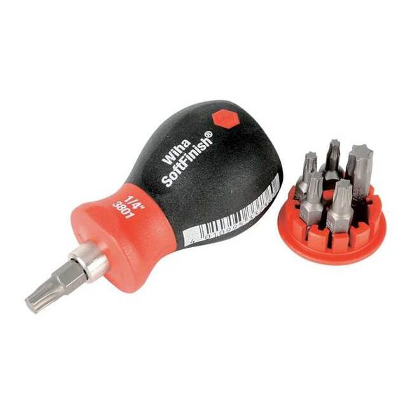 Wiha DriverBitSet,7pcs,Steel,Shank:1/4" 38045 Pack of 3