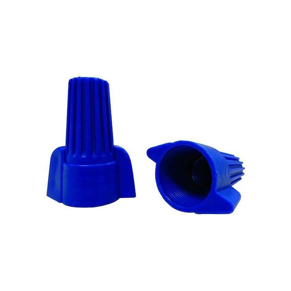 Twist-On Wire Connector, 6 AWG Max, Blue, Thermoplastic Insulation, 600 V, 25 PK