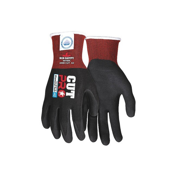 Cut Resistant Coated Gloves, Cut Level A2 ,Dipped ,Foam Nitrile ,Sandy ,2XL 1 PR