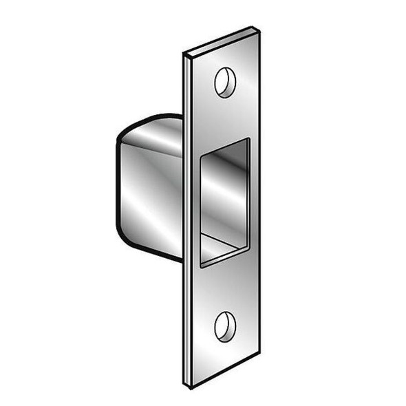 Manufacturer Varies 1-1/4"W x 4-7/8"L, Box Stike Deadbolt Plate, Chrome 3EJD3