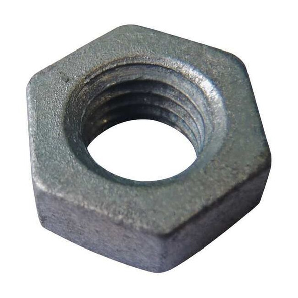 Hex Nut, 5/8"-11, Steel, Grade 2, Hot Dipped Galvanized, 35/64 in Ht, 25 PK