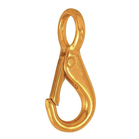 Lucky Line Spring Snap, Bronze, 3/8 in Eye Dia 4GGV7 Pack of 4