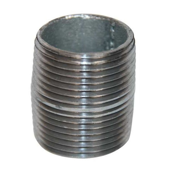 1-1/4" MNPT Close TBE Galvanized Steel Pipe Nipple Sch 40