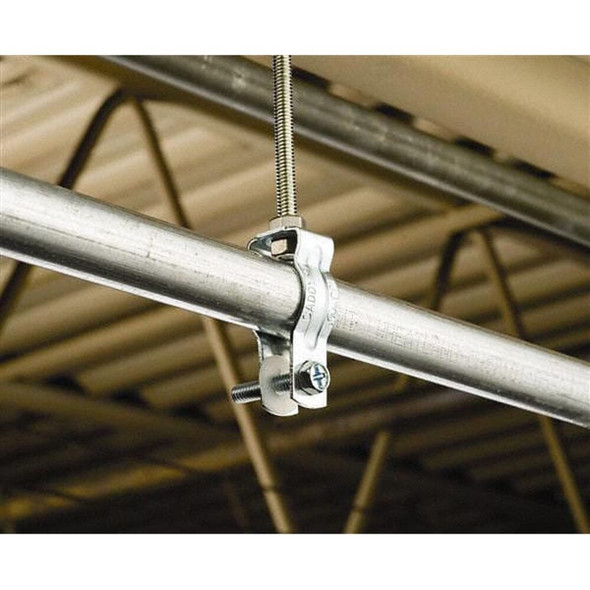 Nvent Caddy Clamp, Conduit; EMT; Pipe Use, 1-2 in, Steel, Galvanized CD0B