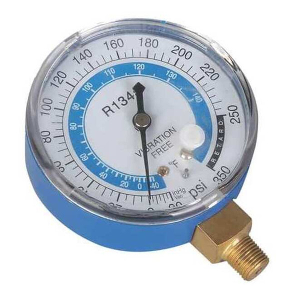Dayton Gauge,2-3/4 In Dia,Low Side,Blue,350 psi 4PDK4