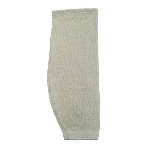 Knit Sleeve, Terry Cloth, 19 in Length, White, Straight Cuff Pack of 12