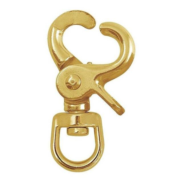 Lucky Line Trigger Snap, Bronze, 1/2 in Eye Dia 4FCH6 Pack of 2
