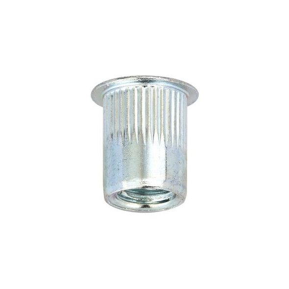 Rivet Nut, 3/8"-16 Thread Size, 0.685 in Flange Dia., 0.685 in L, Steel, 25 PK